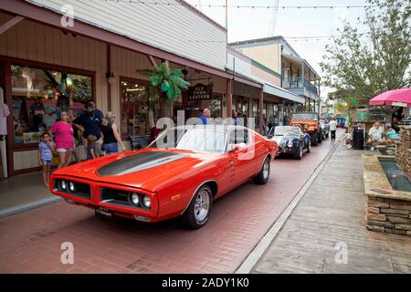 dodge charger with classic car cruise through old town kissimmee florida usa Stock Photo