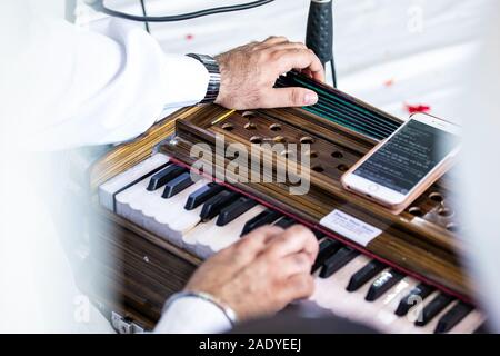 Indian sikh traditional ritual musical instruments Stock Photo