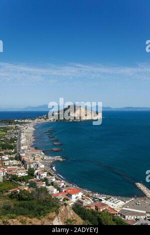 Capo Miseno Promontory with the Lake of Miseno, Gulf of Pozzuoli,  Naples, Campania, Italy, EU Stock Photo