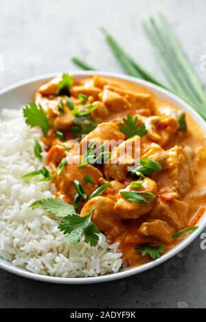 Chicken and cashew red curry Stock Photo