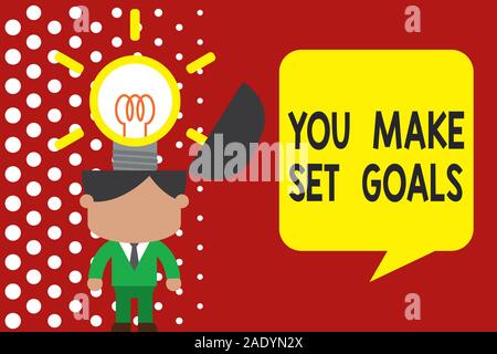 Writing note showing You Make Me Happy. Business concept for Something or Someone that gives pleasure and enjoyment Standing successful man suit neckt Stock Photo