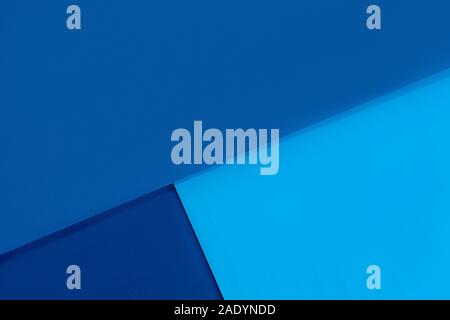 Blue color 2020 inscription. Gradient colors palette. Trendy multicolor paper background from a cardboard of different colors. Copy space. Stock Photo