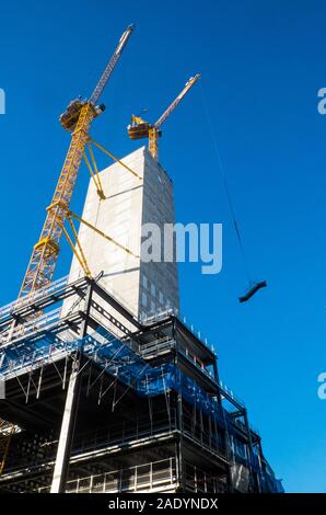 Construction of tall,103 Colmore Row Tower,Colmore Row,City,centre,of,Birmingham,West Midlands,West,Midlands,England,English,GB,Britain,British,UK Stock Photo