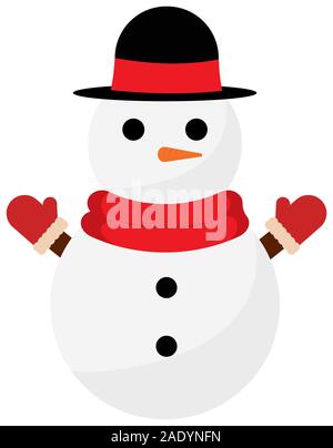 Isolated snowman icon Stock Vector