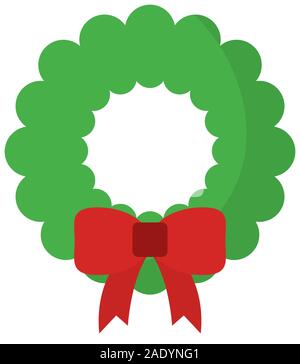 Isolated christmas wreath icon Stock Vector