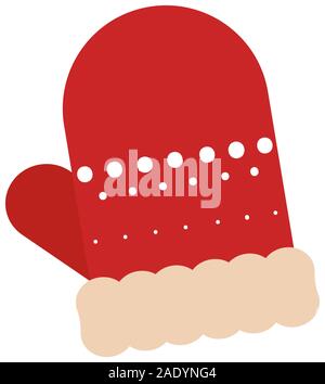 Christmas winter glove icon Stock Vector
