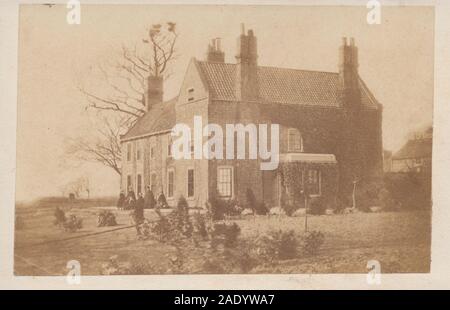 Victorian CDV (Carte De Visite) Showing The Vicarage at Langton By Wragby, Lincolnshire, England Stock Photo