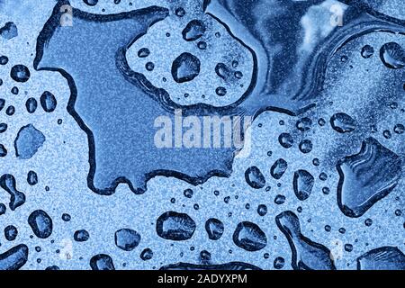 Texture with water drops on metallic surface Stock Photo