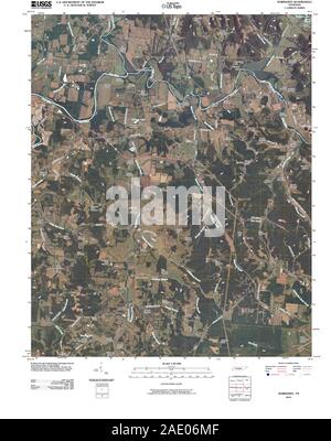 USGS TOPO Map Tennessee TN Normandy 20100506 TM Restoration Stock Photo