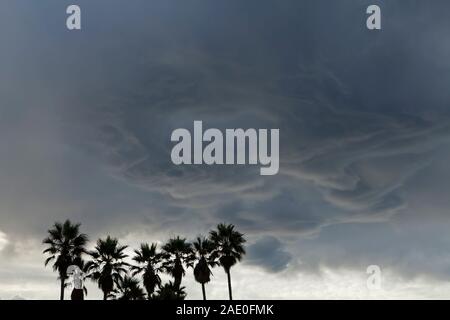 Dark storm clouds above Los Angeles in Southern California Stock Photo ...
