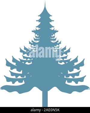 pine tree plant isolated icon Stock Vector