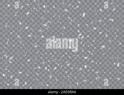 Snowflakes, snow background. Christmas snow for the new year. Vector illustration. Stock Vector
