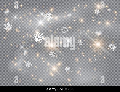 Falling. Snowflakes, snow background, snow flakes. Christmas snow for the new year.  Heavy snowfall, snowflakes in different shapes and forms. Vector Stock Vector