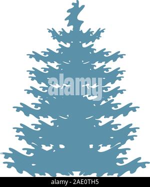 pine tree plant isolated icon Stock Vector
