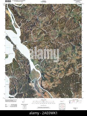 USGS TOPO Map Tennessee TN Rankin 20100514 TM Restoration Stock Photo