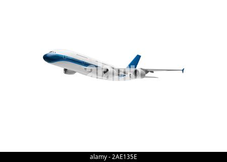 passenger airplane isolated on white background Stock Photo
