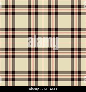 Tartan pattern. Scottish plaid. Scottish cage. Scottish checkered background. Traditional scottish ornament. Seamless fabric texture. Vector illustrat Stock Vector