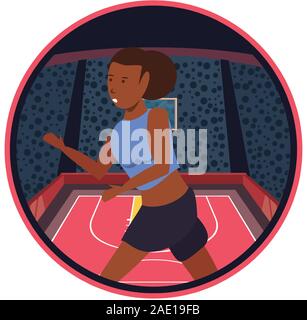 Cute Girl Playing Basketball illustration Stock Vector Image & Art - Alamy