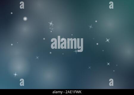 Abstract blue background with glowing particles. Vector illustration. Stock Vector