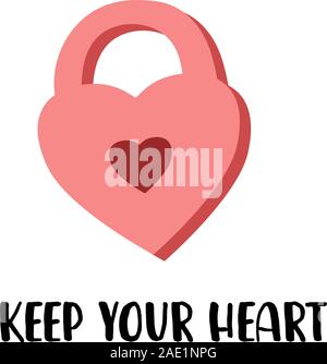 Castle with a heart. Vector illustration on a white background. Valentine's day concept.. Stock Vector