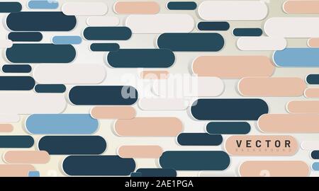 abstract vector background. line pattern shape rounded. 3D design Stock Vector
