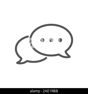 Image of the dialog in the form of two bubbles - line icon for sites, programs, etc. EPS 10 Stock Vector