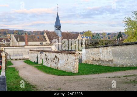 France, Seine et Marne, Thomery, remains of the walls for the production of Chasselas from Thomery // France, Seine-et-Marne (77), Thomery, vestiges d Stock Photo