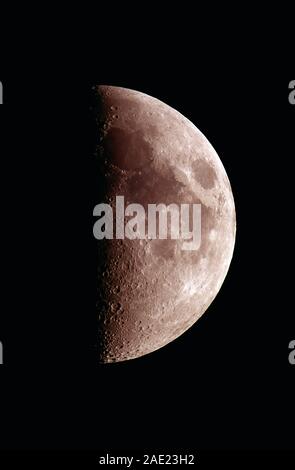 View of Earth's Moon side lit. Stock Photo