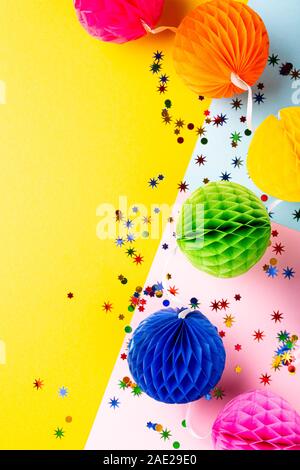 Festive background with colorful gift presents Stock Photo