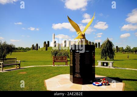 Royal Auxiliary Air Force Memorial, National Memorial Arboretum, Alrewas, Staffordshire, UK. Stock Photo