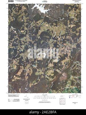 USGS TOPO Map Tennessee TN Vandever 20100512 TM Restoration Stock Photo