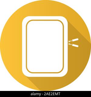 Gadget protective case. Flat design long shadow icon. Vector silhouette symbol Stock Vector