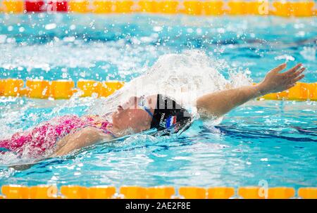 Netherlands Kira Toussaint competing in the Women's 200m Backstroke heats during day three of the European Short Course Swimming Championships at Tollcross International Swimming Centre, Glasgow. Stock Photo