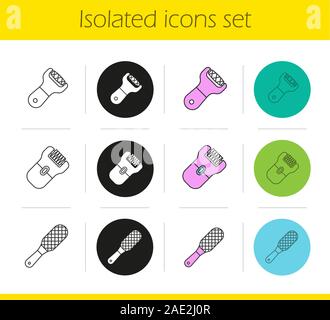 Foot file color icon. Foot scrubber. Isolated vector illustration Stock  Vector Image & Art - Alamy