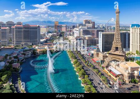 Las Vegas strip skyline Stock Photo