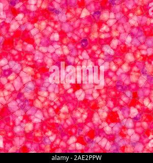 Abstract seamless background of colorful spots like paving stones or mosaic glass. Imitation of artistic watercolor drawing pattern in form of network Stock Photo