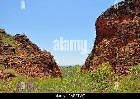 Mirima National Park (Hidden Valley), similar to bungle bungle, near Kununurra, Western Australia, Australia Stock Photo