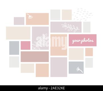 Creative mood board - colorful vector background template Stock Vector