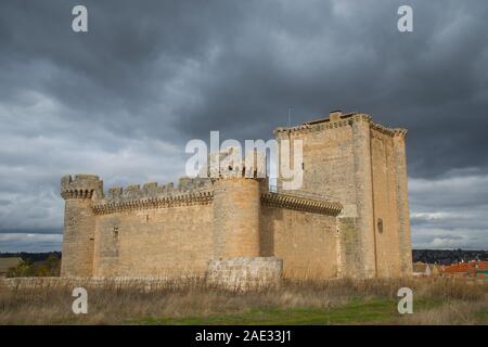 Medieval castle. Villafuerte de Esgueva, Valladolid province, Castilla Leon, Spain. Stock Photo