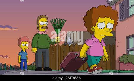 THE SIMPSONS from Left Rod Flanders Todd Flanders Ned Flanders 
