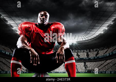 Composite image of american football player Stock Photo