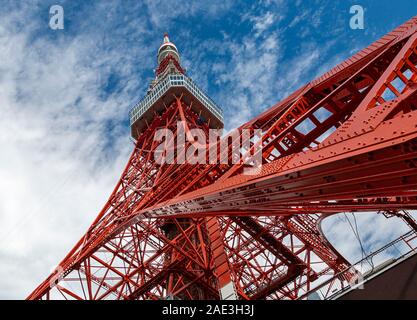 Tokyo Tower broadcasting and observation tower Stock Photo