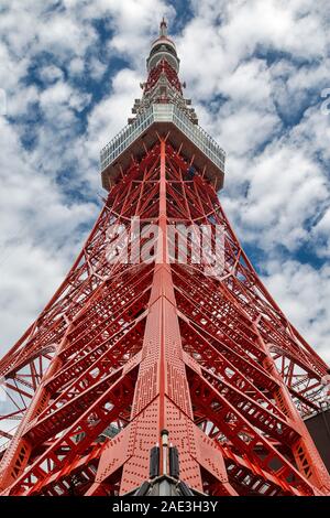 Tokyo Tower broadcasting and observation tower Stock Photo