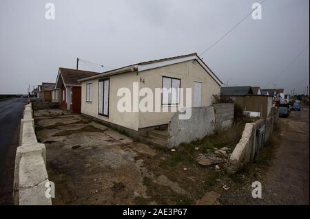 Jaywick, a rundown Essex seaside resort in Tendring near Clacton-on-Sea which has been singled out in an official report as  the most deprived area of England. Stock Photo