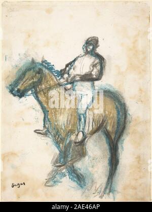 Edgar Degas (French, 1834 - 1917 ), Jockey, c. 1898, washed pastel, brown wash, and transferred pastel, Gift of Mrs. Jane C. Carey as an addition to the Addie Burr Clark Memorial Collection 1959.12.10 Edgar Degas, Jockey, c 1898 Stock Photo