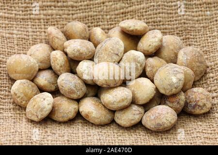 sacha inchi, inca nuts, inca peanuts isolated on white background Stock Photo