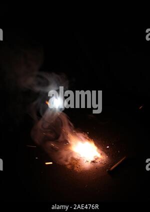 Smoke of diwali fastival of colors, festival fireworks backgrounds Stock Photo