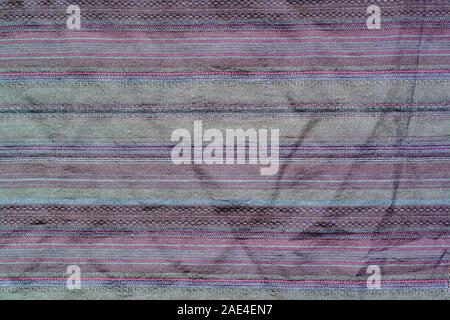 Fabric texture with horizontal stitches. Multi-colored stripes. Stock Photo