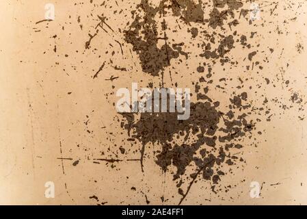 Beige Pink scratched Metal texture with rust areas. Industrial metal texture background. Stock Photo