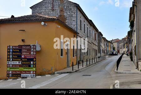 Street scene of picturesque small town of Vrsar in northern Croatia, Stock Photo